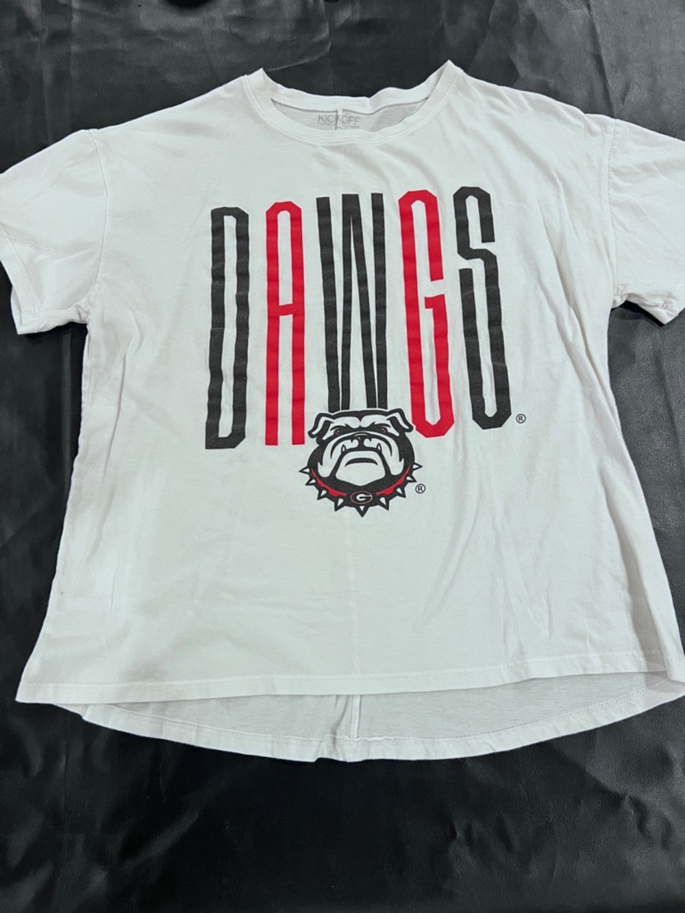 DAWGS Kickoff Capri Designs White Crewneck Tee - Medium